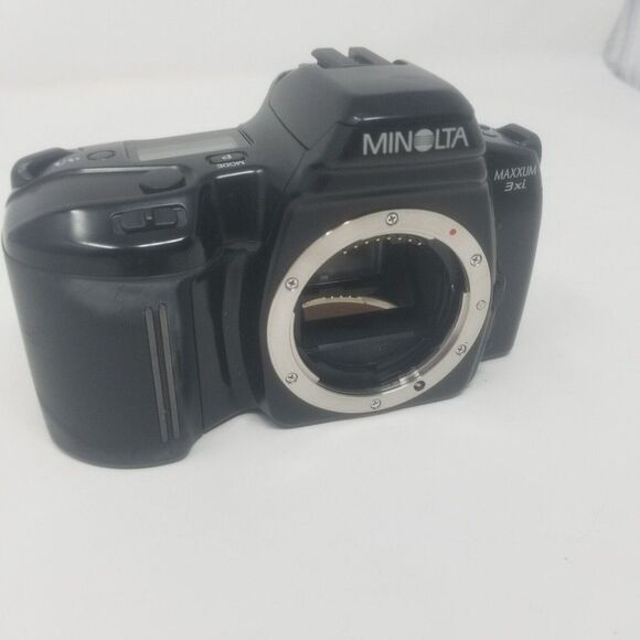 Minolta Maxxum 3Xi 35mm SLR Film Photography Black Camera Body Auto Focus Flash - Picture 2 of 11